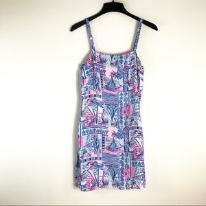 Lilly Pulitzer Sahar Whisper Blue Yeah Buoy Nautical Boat Shift Dress Romper 2